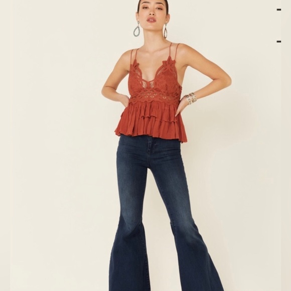 NWT Free People Adella lace cami Sz L🧡 - Picture 4 of 15